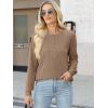 imageANRABESS Womens Long Sleeve Waffle Knit Shirts Dressy Casual Loose Button Up V Neck Henley Tops 2025 Fall Basic Tee BlouseTan