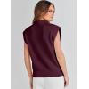 imageANRABESS Womens Mock Neck Sleeveless Sweater Vest Casual Cap Sleeve Knit Pullover Tank Tops 2025 Fall ClothesBurgundy