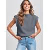imageANRABESS Womens Mock Neck Sleeveless Sweater Vest Casual Cap Sleeve Knit Pullover Tank Tops 2025 Fall ClothesDeep Grey