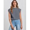 imageANRABESS Womens Mock Neck Sleeveless Sweater Vest Casual Cap Sleeve Knit Pullover Tank Tops 2025 Fall ClothesDeep Grey