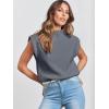 imageANRABESS Womens Mock Neck Sleeveless Sweater Vest Casual Cap Sleeve Knit Pullover Tank Tops 2025 Fall ClothesDeep Grey