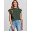 imageANRABESS Womens Mock Neck Sleeveless Sweater Vest Casual Cap Sleeve Knit Pullover Tank Tops 2025 Fall ClothesGreen