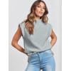 imageANRABESS Womens Mock Neck Sleeveless Sweater Vest Casual Cap Sleeve Knit Pullover Tank Tops 2025 Fall ClothesGrey