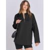 imageANRABESS Womens Oversized Hoodie Quarter Zip Sweatshirts 2025 Fall Winter Tunic Pullover Top Trendy Teen Girls Preppy ClothesBlack
