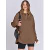 imageANRABESS Womens Oversized Hoodie Quarter Zip Sweatshirts 2025 Fall Winter Tunic Pullover Top Trendy Teen Girls Preppy ClothesBrown