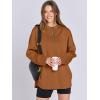 imageANRABESS Womens Oversized Hoodie Quarter Zip Sweatshirts 2025 Fall Winter Tunic Pullover Top Trendy Teen Girls Preppy ClothesCaramel