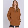 imageANRABESS Womens Oversized Hoodie Quarter Zip Sweatshirts 2025 Fall Winter Tunic Pullover Top Trendy Teen Girls Preppy ClothesCaramel