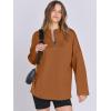 imageANRABESS Womens Oversized Hoodie Quarter Zip Sweatshirts 2025 Fall Winter Tunic Pullover Top Trendy Teen Girls Preppy ClothesCaramel