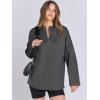 imageANRABESS Womens Oversized Hoodie Quarter Zip Sweatshirts 2025 Fall Winter Tunic Pullover Top Trendy Teen Girls Preppy ClothesDark Grey