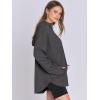 imageANRABESS Womens Oversized Hoodie Quarter Zip Sweatshirts 2025 Fall Winter Tunic Pullover Top Trendy Teen Girls Preppy ClothesDark Grey