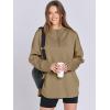 imageANRABESS Womens Oversized Hoodie Quarter Zip Sweatshirts 2025 Fall Winter Tunic Pullover Top Trendy Teen Girls Preppy ClothesDark Khaki