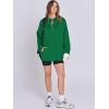 imageANRABESS Womens Oversized Hoodie Quarter Zip Sweatshirts 2025 Fall Winter Tunic Pullover Top Trendy Teen Girls Preppy ClothesGreen