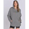 imageANRABESS Womens Oversized Hoodie Quarter Zip Sweatshirts 2025 Fall Winter Tunic Pullover Top Trendy Teen Girls Preppy ClothesGrey