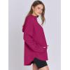 imageANRABESS Womens Oversized Hoodie Quarter Zip Sweatshirts 2025 Fall Winter Tunic Pullover Top Trendy Teen Girls Preppy ClothesHot Pink