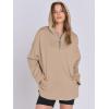 imageANRABESS Womens Oversized Hoodie Quarter Zip Sweatshirts 2025 Fall Winter Tunic Pullover Top Trendy Teen Girls Preppy ClothesKhaki