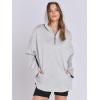 imageANRABESS Womens Oversized Hoodie Quarter Zip Sweatshirts 2025 Fall Winter Tunic Pullover Top Trendy Teen Girls Preppy ClothesLight Grey
