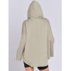 imageANRABESS Womens Oversized Hoodie Quarter Zip Sweatshirts 2025 Fall Winter Tunic Pullover Top Trendy Teen Girls Preppy ClothesLight Khaki