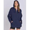 imageANRABESS Womens Oversized Hoodie Quarter Zip Sweatshirts 2025 Fall Winter Tunic Pullover Top Trendy Teen Girls Preppy ClothesNavy Blue
