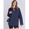 imageANRABESS Womens Oversized Hoodie Quarter Zip Sweatshirts 2025 Fall Winter Tunic Pullover Top Trendy Teen Girls Preppy ClothesNavy Blue