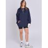 imageANRABESS Womens Oversized Hoodie Quarter Zip Sweatshirts 2025 Fall Winter Tunic Pullover Top Trendy Teen Girls Preppy ClothesNavy Blue