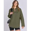 imageANRABESS Womens Oversized Hoodie Quarter Zip Sweatshirts 2025 Fall Winter Tunic Pullover Top Trendy Teen Girls Preppy ClothesOlive Green