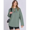 imageANRABESS Womens Oversized Hoodie Quarter Zip Sweatshirts 2025 Fall Winter Tunic Pullover Top Trendy Teen Girls Preppy ClothesPea Green