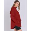 imageANRABESS Womens Oversized Hoodie Quarter Zip Sweatshirts 2025 Fall Winter Tunic Pullover Top Trendy Teen Girls Preppy ClothesRed