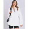 imageANRABESS Womens Oversized Hoodie Quarter Zip Sweatshirts 2025 Fall Winter Tunic Pullover Top Trendy Teen Girls Preppy ClothesWhite