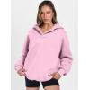 imageANRABESS Womens Oversized Hoodies V Neck Sweatshirts Fleece Long Sleeve Pullover Y2K Clothes 2025 Fall Trendy OutfitsBright Pink