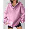 imageANRABESS Womens Oversized Hoodies V Neck Sweatshirts Fleece Long Sleeve Pullover Y2K Clothes 2025 Fall Trendy OutfitsBright Pink