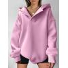 imageANRABESS Womens Oversized Hoodies V Neck Sweatshirts Fleece Long Sleeve Pullover Y2K Clothes 2025 Fall Trendy OutfitsBright Pink