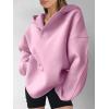 imageANRABESS Womens Oversized Hoodies V Neck Sweatshirts Fleece Long Sleeve Pullover Y2K Clothes 2025 Fall Trendy OutfitsBright Pink