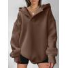 imageANRABESS Womens Oversized Hoodies V Neck Sweatshirts Fleece Long Sleeve Pullover Y2K Clothes 2025 Fall Trendy OutfitsCoffee