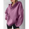 imageANRABESS Womens Oversized Hoodies V Neck Sweatshirts Fleece Long Sleeve Pullover Y2K Clothes 2025 Fall Trendy OutfitsDark Pink