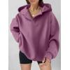 imageANRABESS Womens Oversized Hoodies V Neck Sweatshirts Fleece Long Sleeve Pullover Y2K Clothes 2025 Fall Trendy OutfitsDark Pink