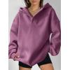 imageANRABESS Womens Oversized Hoodies V Neck Sweatshirts Fleece Long Sleeve Pullover Y2K Clothes 2025 Fall Trendy OutfitsDark Pink