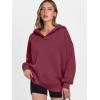 imageANRABESS Womens Oversized Hoodies V Neck Sweatshirts Fleece Long Sleeve Pullover Y2K Clothes 2025 Fall Trendy OutfitsDark Red
