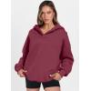 imageANRABESS Womens Oversized Hoodies V Neck Sweatshirts Fleece Long Sleeve Pullover Y2K Clothes 2025 Fall Trendy OutfitsDark Red