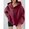 imageANRABESS Womens Oversized Hoodies V Neck Sweatshirts Fleece Long Sleeve Pullover Y2K Clothes 2025 Fall Trendy OutfitsDark Red