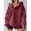 imageANRABESS Womens Oversized Hoodies V Neck Sweatshirts Fleece Long Sleeve Pullover Y2K Clothes 2025 Fall Trendy OutfitsDark Red