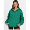 imageANRABESS Womens Oversized Hoodies V Neck Sweatshirts Fleece Long Sleeve Pullover Y2K Clothes 2025 Fall Trendy OutfitsGreen