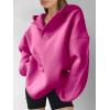 imageANRABESS Womens Oversized Hoodies V Neck Sweatshirts Fleece Long Sleeve Pullover Y2K Clothes 2025 Fall Trendy OutfitsHot Pink