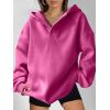 imageANRABESS Womens Oversized Hoodies V Neck Sweatshirts Fleece Long Sleeve Pullover Y2K Clothes 2025 Fall Trendy OutfitsHot Pink
