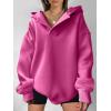 imageANRABESS Womens Oversized Hoodies V Neck Sweatshirts Fleece Long Sleeve Pullover Y2K Clothes 2025 Fall Trendy OutfitsHot Pink