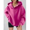 imageANRABESS Womens Oversized Hoodies V Neck Sweatshirts Fleece Long Sleeve Pullover Y2K Clothes 2025 Fall Trendy OutfitsHot Pink