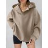 imageANRABESS Womens Oversized Hoodies V Neck Sweatshirts Fleece Long Sleeve Pullover Y2K Clothes 2025 Fall Trendy OutfitsKhaki Brown