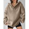 imageANRABESS Womens Oversized Hoodies V Neck Sweatshirts Fleece Long Sleeve Pullover Y2K Clothes 2025 Fall Trendy OutfitsKhaki Brown