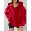 imageANRABESS Womens Oversized Hoodies V Neck Sweatshirts Fleece Long Sleeve Pullover Y2K Clothes 2025 Fall Trendy OutfitsRed