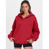 imageANRABESS Womens Oversized Hoodies V Neck Sweatshirts Fleece Long Sleeve Pullover Y2K Clothes 2025 Fall Trendy OutfitsRed