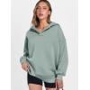 imageANRABESS Womens Oversized Hoodies V Neck Sweatshirts Fleece Long Sleeve Pullover Y2K Clothes 2025 Fall Trendy OutfitsSage Green